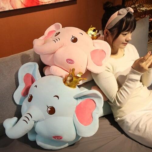 50-90cm Long Pillow Baby Animal Plush Elephant Doll Stuffed Elephant Plush Soft Pillow Children Room Bed Decoration Toy Gift