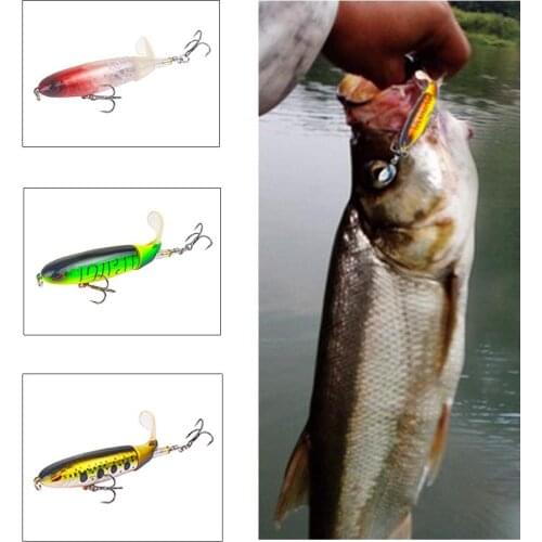 Lure Bait Propeller Hard Fishing with Soft Spinning Tail Fishing Lure Artificial Bait Hard Soft Rotating Tail Fishing Tackle Gee