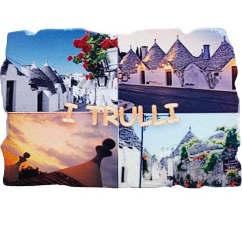 QIQIPP Italy original southern Puglia Pubaya Trulli dome tourist souvenir magnet fridge magnet