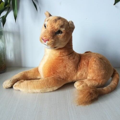 Real life toy large 55cm lying male lion plush toy soft doll birthday gift h2347