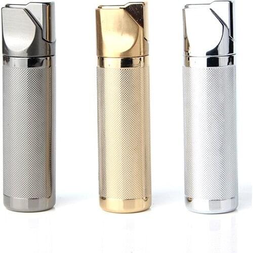 Retro GuanCigarette Lighter Cigar Jet Torch Lighter Windproof Refillable Butane Gas Lighter Gadgets for men
