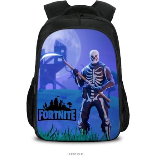 Fortnite Backpack Kids School Bag Anime 16inch Backpacks Student Boys Knapsack Nylon Rucksack Boys Men Printed Schoolbag