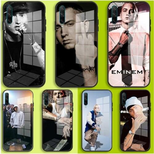 Glass Case For Honor 30 20 10 Lite Pro 10i 20i 9a 8a 8x Soft Cover Eminem The Slim Shady