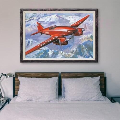 T064 War Plane Flight Operations Retro Classic Painting 54 Custom Silk Poster Home Deco Wall Art Christmas Gift
