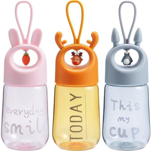 EMBED LIFE Food Grade Plastic Baby Water Bottles 480ml Plastic BPA Free Cartoon Cover Design Drinking Bottle For Kids