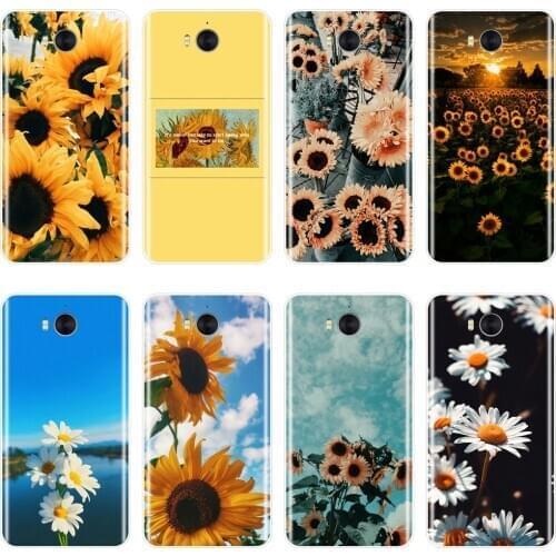 Back Cover For Huawei Y5 Y6 Y7 Prime 2018 Y9 2019 Sunflower Soft Silicone Phone Case For Huawei Y3 Y5 Y6 II Y7 2017 Pro Case
