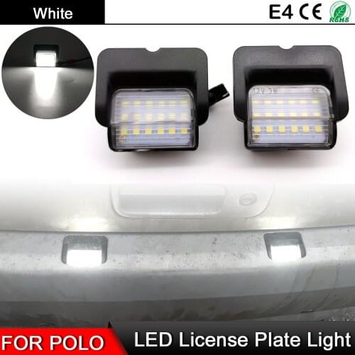 1 Pair For VW Polo 6N 1994 1995 1996 1997 1998 1999 High Brightness White LED License Plate Light Number Plate Lamp