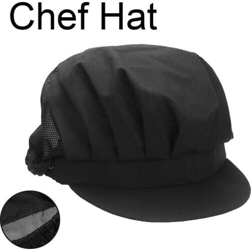 1pc Chef Hat Cook Kitchen Baker Chef Elastic Cap Dustproof Hair Nets Hat Catering Unisex Men Women Accessories