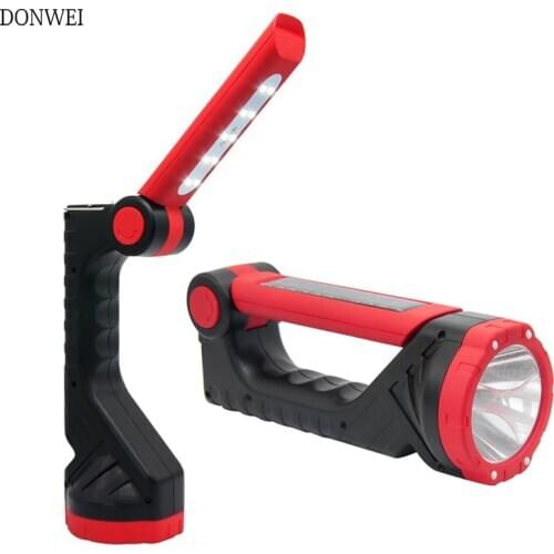 2 in 1 USB Rechargeable LED Flashlight Torch Work Light Desk Lamp 18650 Battery Super Bright portable Flashlights for Outdoor
