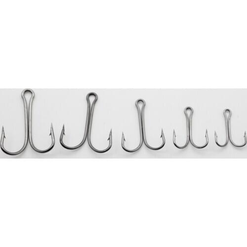 20PCS/SET Durable Use Carbon Steel Fishing Hooks Crank Hook Fly Tying Double Hook For Lure Fishing Accessories Dropshipping