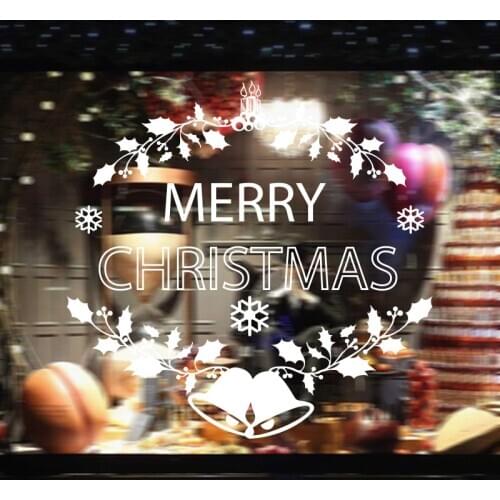 2017 Christmas shop window decoration stickers glass Christmas ornaments accessories window sticker 58x60cm CP1790