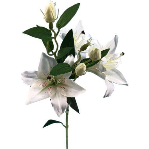 6 Heads/Branch Easter Vivid Artificial Lily Flower Plant Home Wedding Party Decor