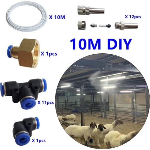 A001 Total 30pcs white 10M DIY Mist Cooling System with 0.3mm nozzles