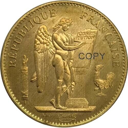 1878 France 50 Francs Gold coin Brass Collectibles Copy Coin