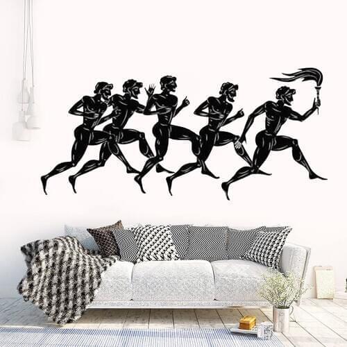 Ancient Greek Runners Vinyl Wall Decal Greece Antiquity Home Interior Stickers Mural Vinyl Removable Ru-397