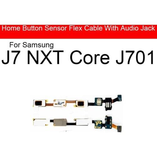 Home Button Flex Cable For Samsung Galaxy J7 NXT Core J701 Menu Key Return Auido Jack Headphone Port Flex Cable Replacement