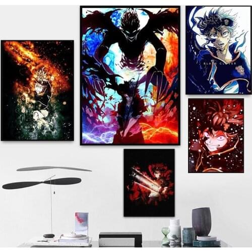 Black Clover Japan Animation Pictures Canvas Painting Posters and Prints Decorative Modern Picture Living Room Home Decor