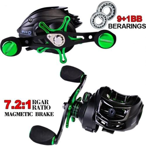 Baitcasting Reel High Speed 7:2:1 Fishing Reel Water Drop Metal Wheel Left/Right Handed Fishing Boat Accesories