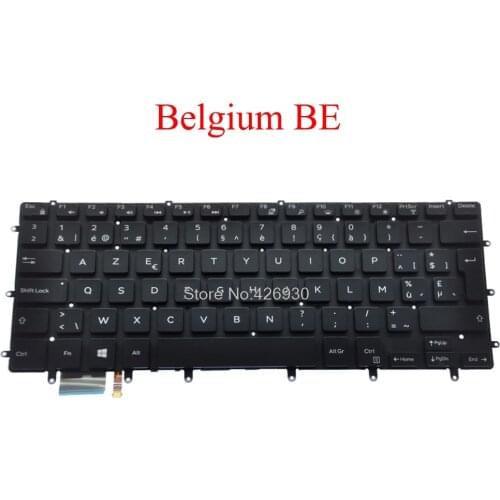 Laptop BE Keyboard For DELL For XPS 15 9550 9560 For Precision 5510 5520 P56F 0Y1G0F Y1G0F Belgium black with backlit new