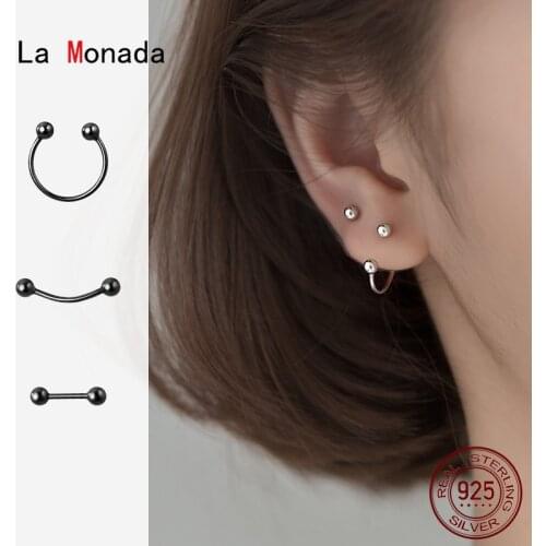 La Monada Women Earrings Stud 925 Silver Original Korean Sets Small Stud Earrings Female Jewelry Silver 925 Real Minimalist