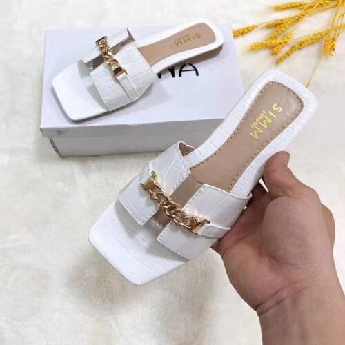 MHYONS 2021 Summer New Womens Sandals Slippers Flip Flop Flat Open Toe Outdoor Slippers Women Fashion Buckle Beach Slides Shoes
