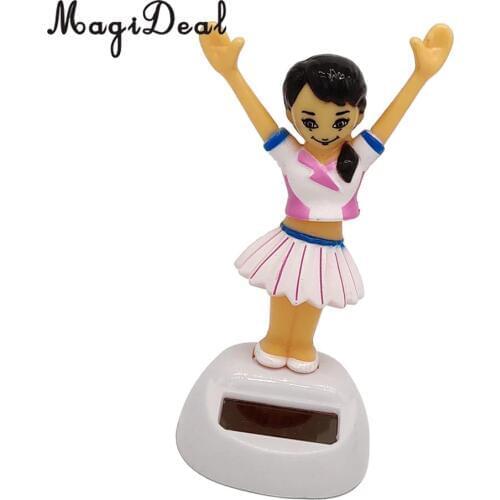 Cute Solar Powered Bobbling Toy Swinging Dancing Girl Home/Auto Car Ornament