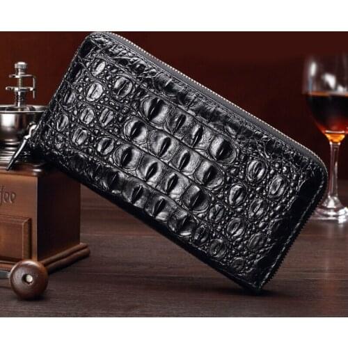 OUSSON 2021 Fashionable Long Wallet For Man Exquisite Genuine Leather Purse Male Purses Card Hold Money Bag