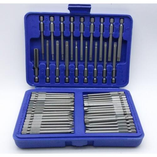 New 50Pcs/set Cr-V Quick Release Screwdriver Bit L75mm Holder Security Bit Set Torx Hex Pozidrive Bit