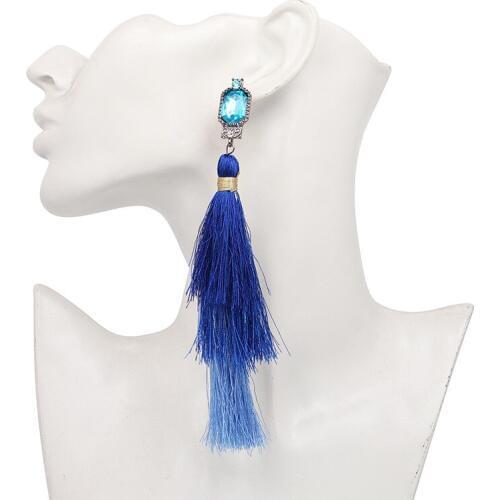New Arriva Mixed Color Multilayer Tassel Earrings For Women Handmade Dangle Earrings Bohemia Style Trendy Charm Jewelry