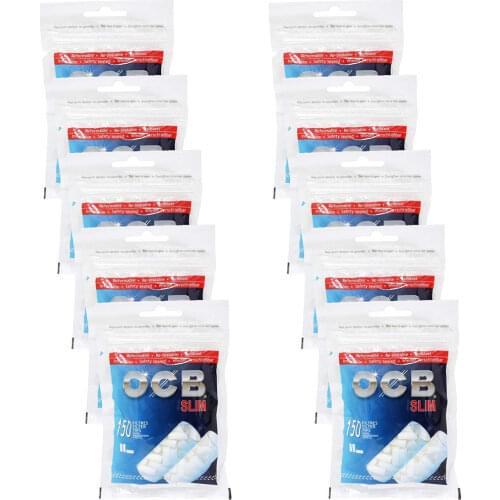 OCB 10 OCB Slim filter bags each sealed bag contains 150 filters each filter has a thickness of 6 mm
