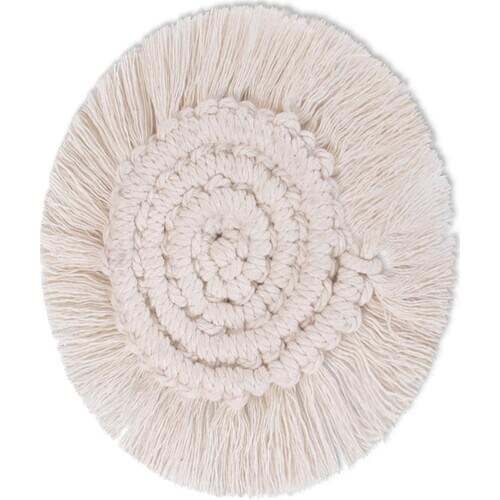 2020 Boho Coasters Insulated Woven Coaster Cup Pad Mat Hand Woven Cotton Rope Placemat INS Simple Coffee Tassel Coaster Homestay