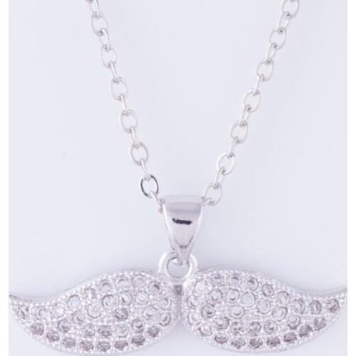 Hot Trendy Jewelry Shining Zircon Beard Charms Necklaces & Pendants Handmade Choker Chain Pendants For Best Friends Bijoux Gifts