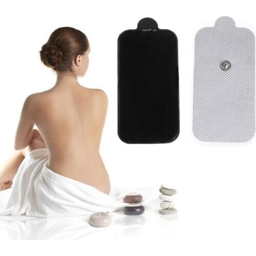Drop Ship&Wholesale 2pcs 9x5cm Large Electrode Pads Reusable For Tens Machines Therapy Massager Unit Oct.25