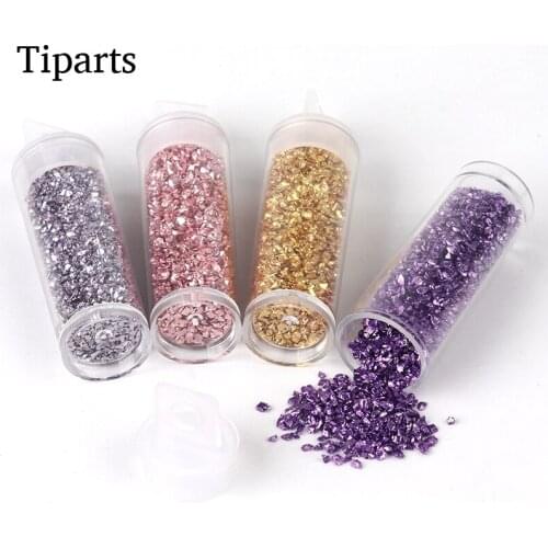Mixed Color Chameleon Nail Gravel Glitter Small Irregular Glass Plating Beads For Nail Art 3D Decoration Stone In DIY Tips