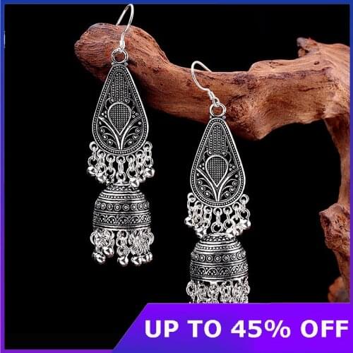 Real 925 sterling silver earrings retro long silver beads tassel Thai silver jewelry earrings womens ear silver drop earring