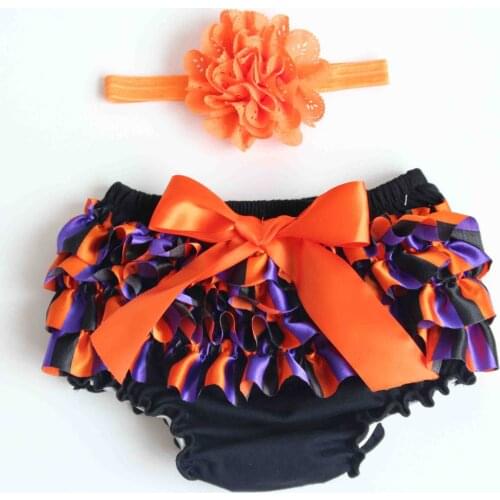 Baby Shorts Newborn Bloomers Baby Diaper Cover Holloween Layers Ruffle Satin Pants Newborn Toddler Flower Cute Shorts Bummies