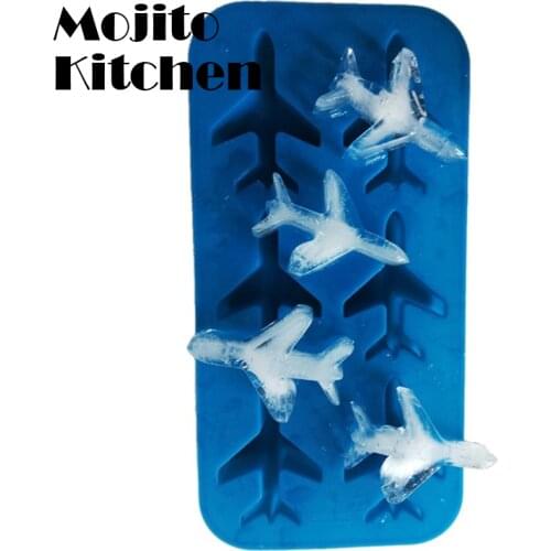 Silicone 3d airplane shape ice cube ball mold cream maker fondant chocolate for cakes decorating