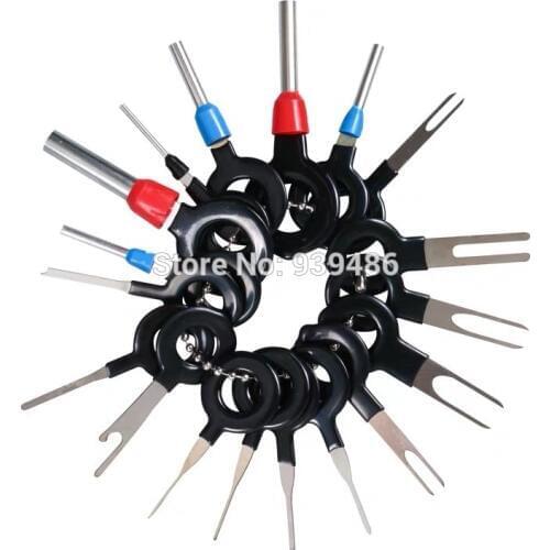 Universal automobile harness terminal needle retractor, car plug circuit wire withdrawal remove tool, circuit repair tool