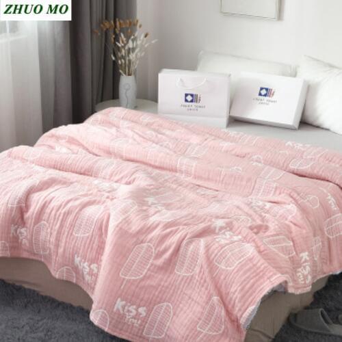 High quality towel quilt cotton blanket soft sheets for bed for home gift decoration travel office nap 3 colors blanket