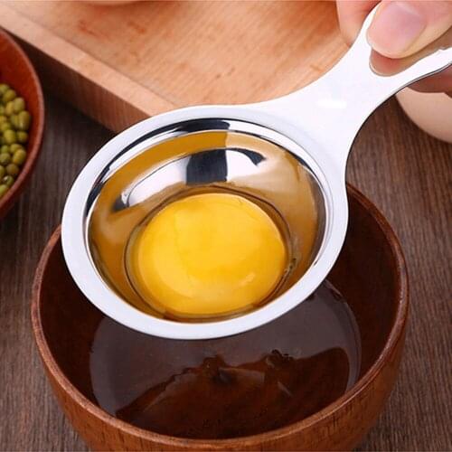 Egg White Separator Tools Eggs Yolk Filter Gadgets Kitchen Accessories Separating Funnel Spoon Egg Divider Stainless Steel Tools