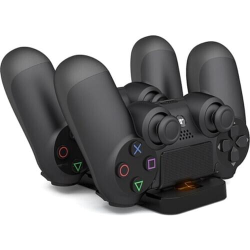 Dual USB Charging Dock for PS4 Game Controller Handle Charging Station Cradle for PlayStation 4 Controller Charger Stand