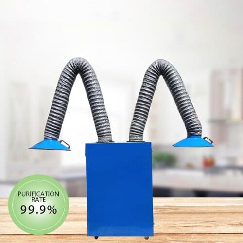 Welding Fume Purifier Double Arm Mobile Industrial Laser Welding Fume Purification Equipment 220V / 380V 2.2kw