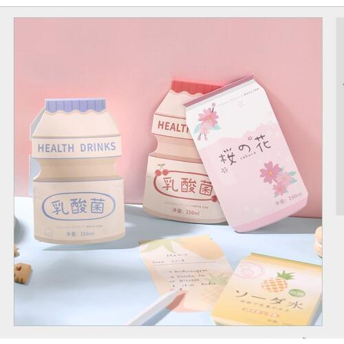 24 pages/lot Japan snacks canned lactic acid milk drinks soda Memo Pad Sticky Notes mini planner Message note scratch notebook