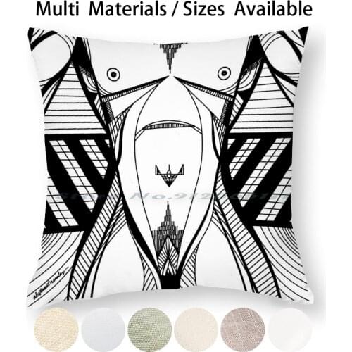 Abstract Man Pillow Case Throw Pillow Cover Cotton Linen Flax Black And White Erotic Art Abstract Abstract Male Mens Art Gay