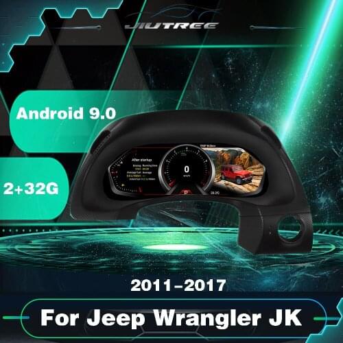 Android 9.0 12.3inch For Jeep Wrangler 3 JK 2011-2017 LCD car dashboard GPS navigation HD multimedia speedometer