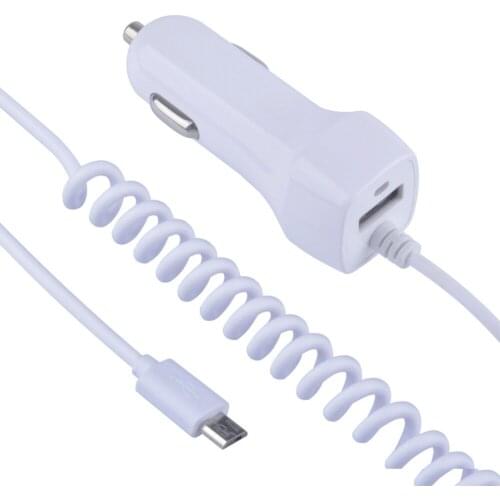 50pcs/lot 5V 2.1A Micro USB USB 3.1 USB -C Type C Car Charger with Retractable Cable for Samsung S9 S8 S7 S6 S5 HTC LG Nokia