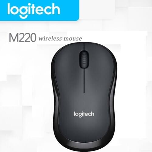 Logitech M220 Wireless Gaming Mouse High-Quality Optical Ergonomic PC Game Mouse for Mac OS/Window Support Office Test