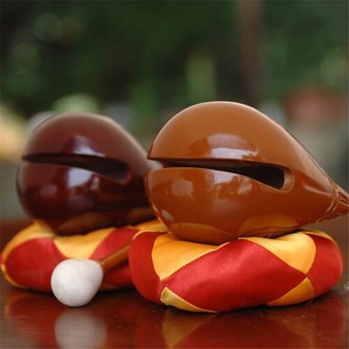 Buddhism Fine Carved Religious 3.5/4/5/6/7 inch Reddish Monk Wooden Fish Camphor Wood Melodious Voice Pray in Buddha Temple Tool