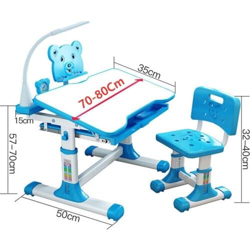 Children 's Desk Children 's Learning Table and Chair Set Adjustable Student Writing Combination Children 's Can be tilted Desk