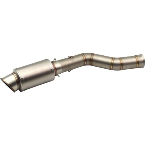 For YAMAHA YZF R1 (2009-2014) Slip-On Exhaust System Muffler Pipe 61mm Motorcycle Connect Mid Link Tube Escape Moto DB Killer